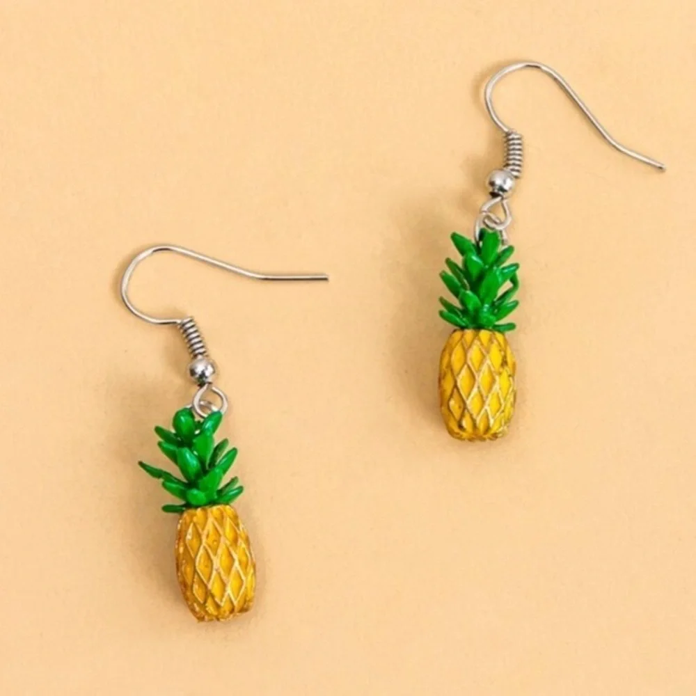 Last one! Pineapple Colorful Tropical Fruit Earrings
